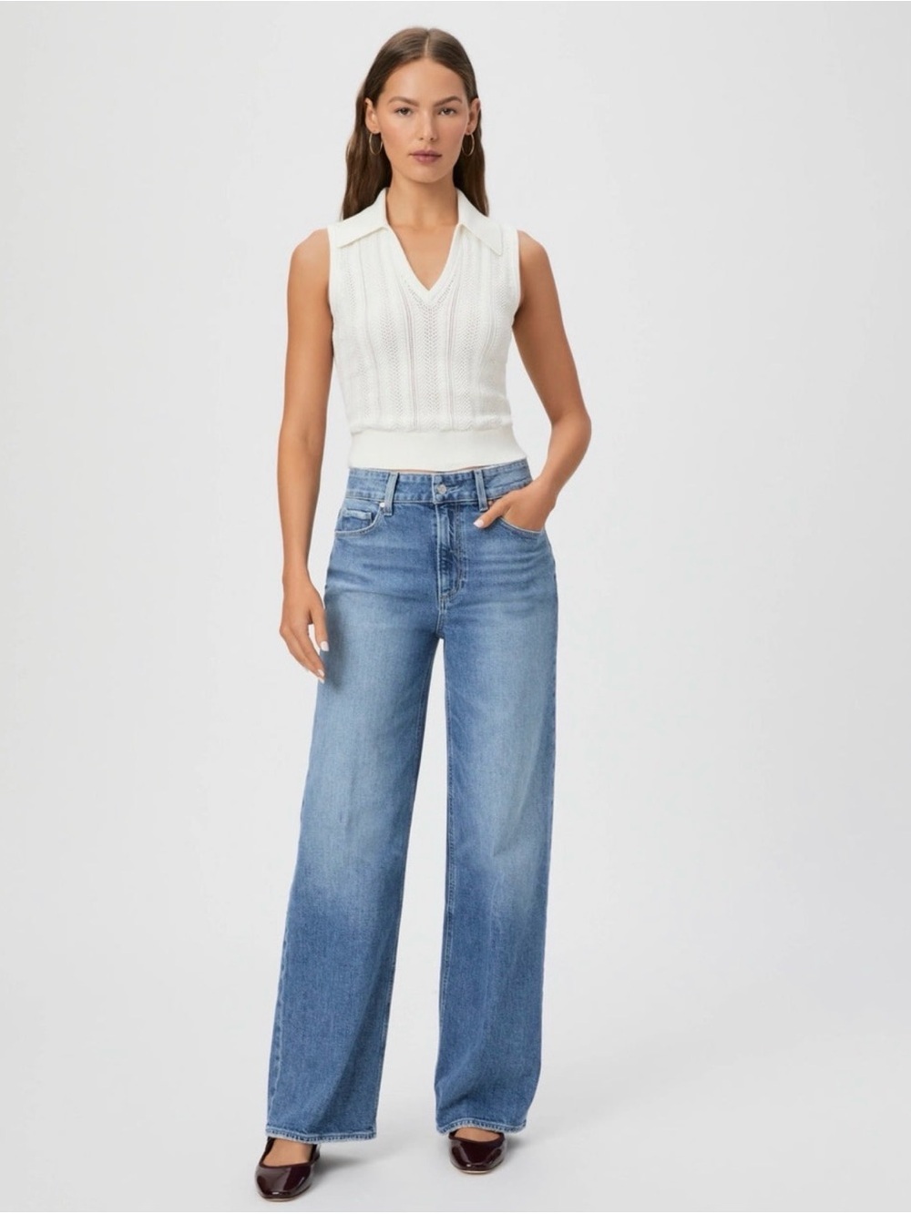 PAIGE Sasha Wide-Leg High-Rise Jeans